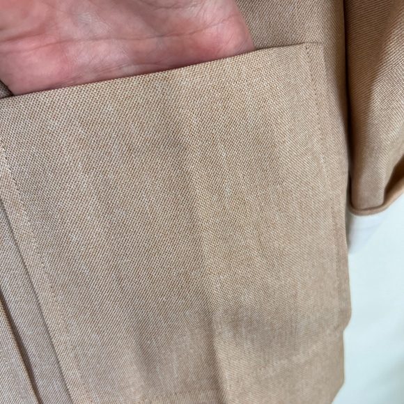 Blazer NWOTs women's large brown camel tan double breast - Picture 2 of 8